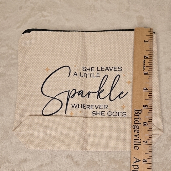 She Leaves a Little Sprakle Wherever She Goes Make-Up Bag Pouch - Picture 3 of 8